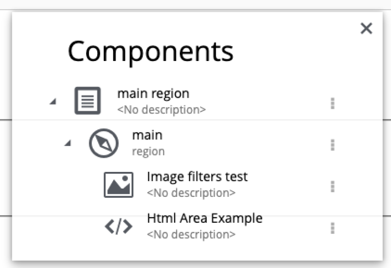 Custom icons in the page components tree