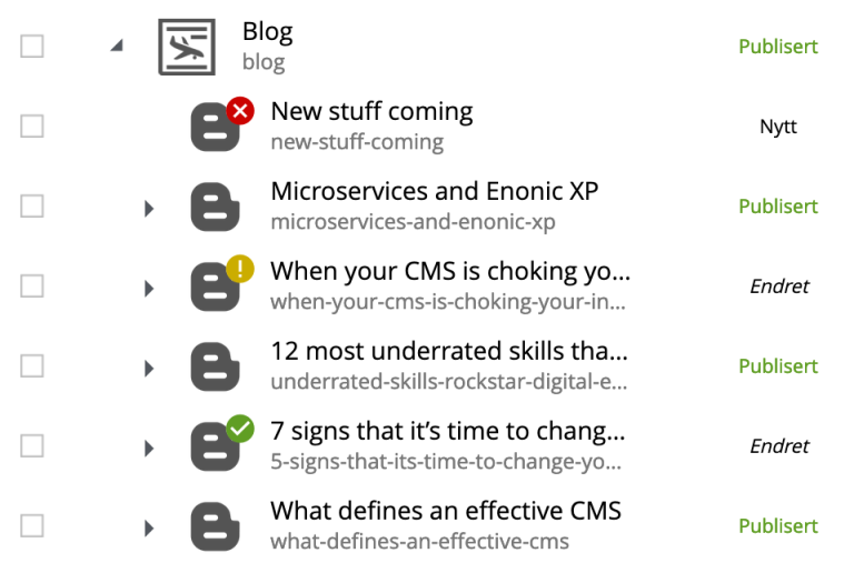 Screenshot showing workflow state in Content Studio