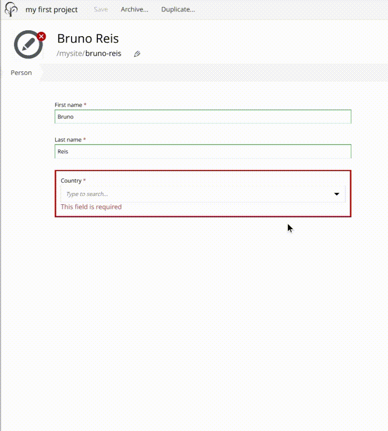 Custom selector example 2