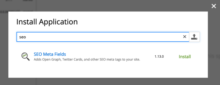 Install SEO Metafields app