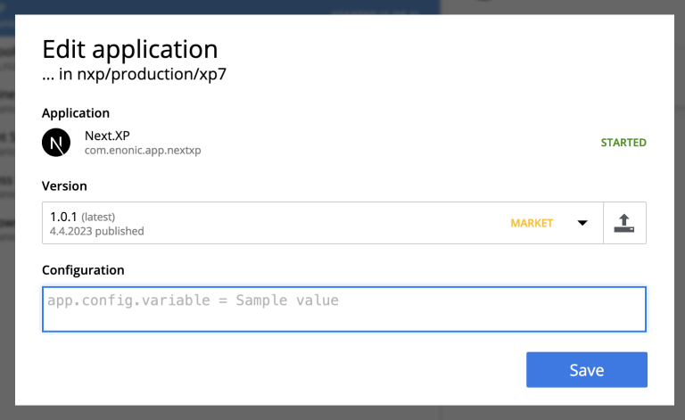 console configure app