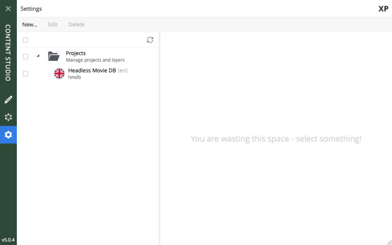 content studio settings