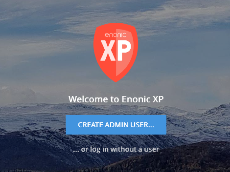 Screenshot of the initial XP login - with ability to skip creation of user