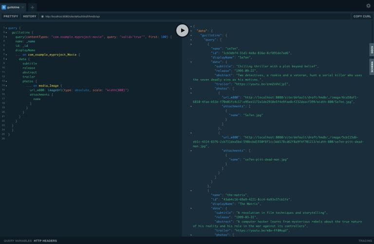 GraphQL query to retrieve movies
