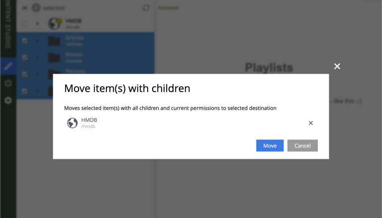 Move the folder into the site content studio move