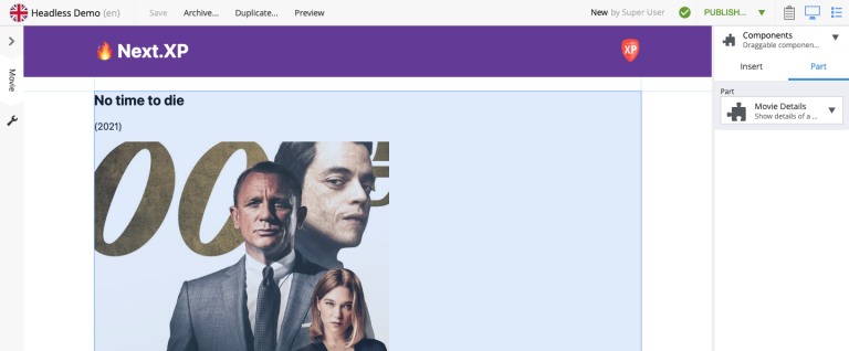 No time to die, configured with movie-details part movie details