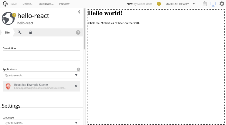Editing in Content Studio: Hello World. hello cs