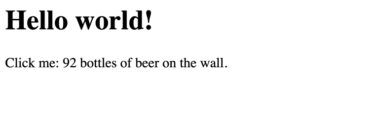 Rendering: Hello World and some bottles on a wall somewhere. You didn’t click this screenshot, did you? hello bottles