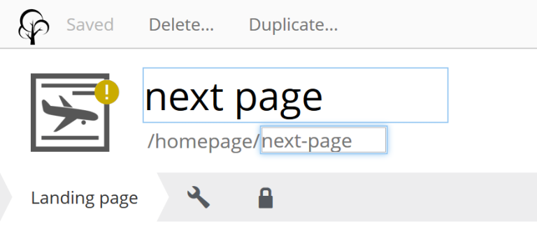 Content studio content name and path input fields